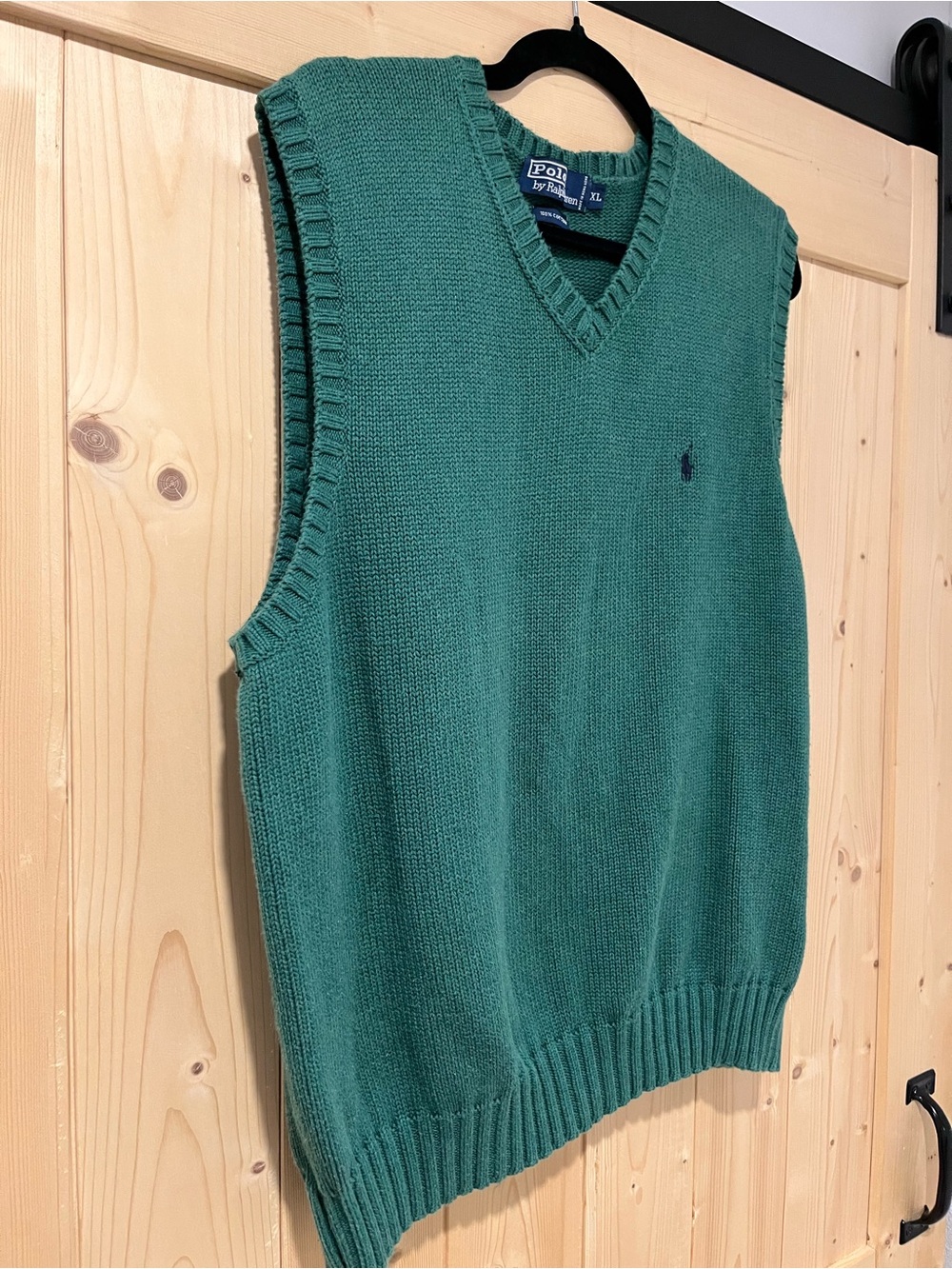 Ralph Lauren Polo Green Cotton Sweater Vest XL Men’s Classic Knit 🐎 - Picture 4 of 9